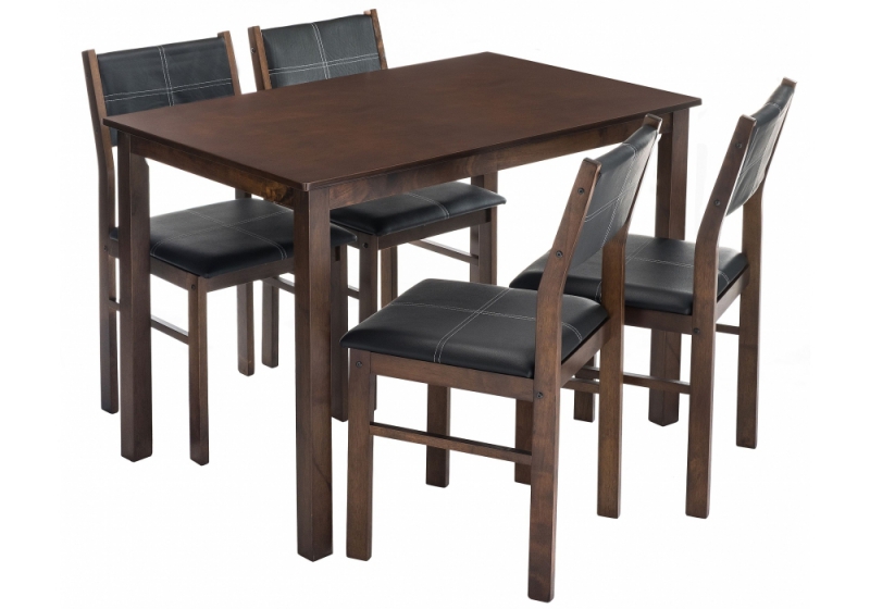 Обеденная группа Багамы (стол и 4 стула) oak / black